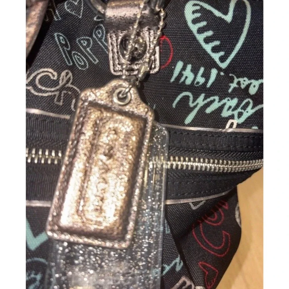 Coach Poppy G1020-16052 Large Glam Tote W Graffiti Print Tote READ